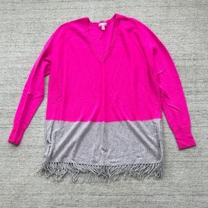 Lilly Pulitzer Hot Pink V-Neck Sweater